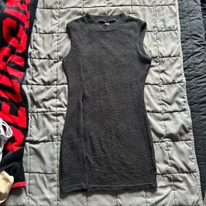 Sleeveless Black Textured Blouse